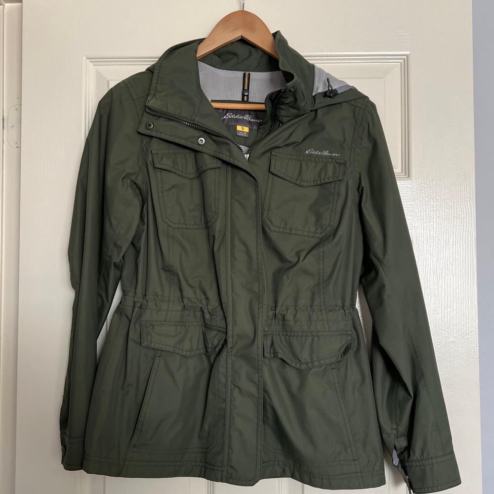 Women’s Eddie Bauer Green Rain Jacket S